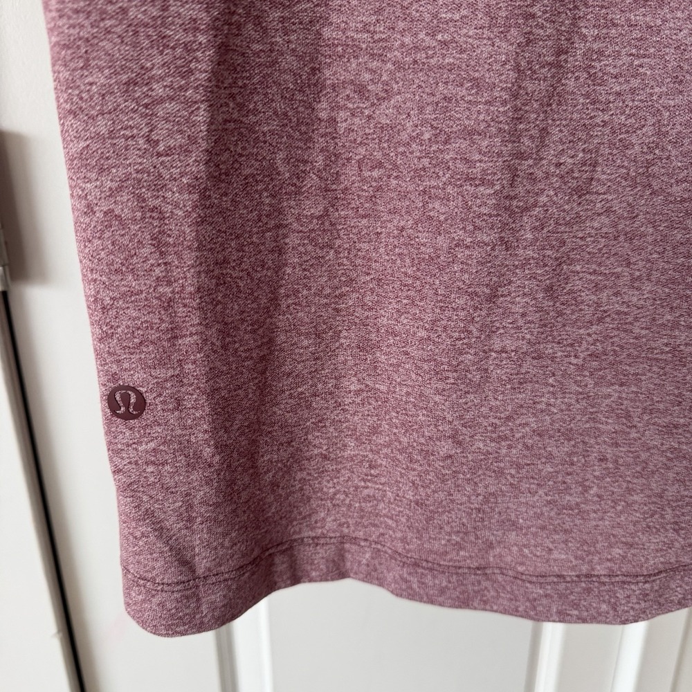 Lululemon Men's Evolution Short Sleeve Polo Shirt in Heathered Red Merlot Size S - Picture 6 of 14